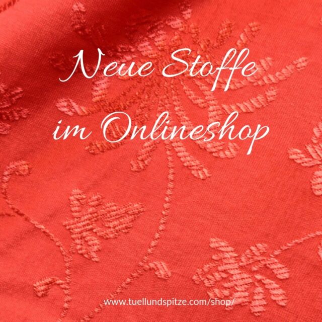 Zauberhafte neue Dessousstoffe für dein DIY-Projekt - jetzt im Onlineshop!

👉 tuellundspitze.com/shop/
(direkter Link in Bio)

#mikrofaser #viskose #seide #wäschetüll #baumwolljersey #jerseystoffe #dessousstoffe #unterwäschenähen #dessousnähen #dessousnähkursewiesbaden #dessous #lingerie