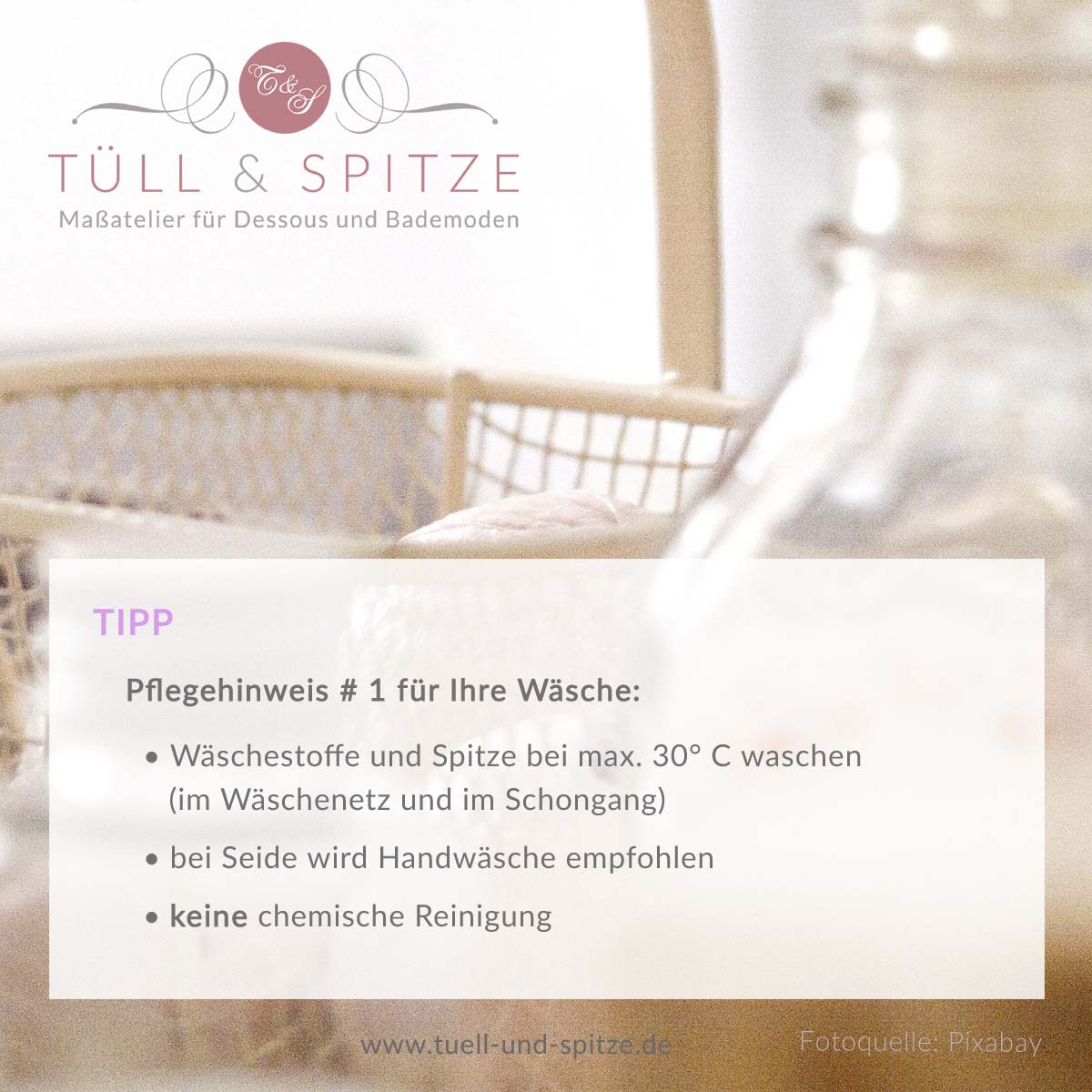 Tipps - Pflegehinweis Waschen