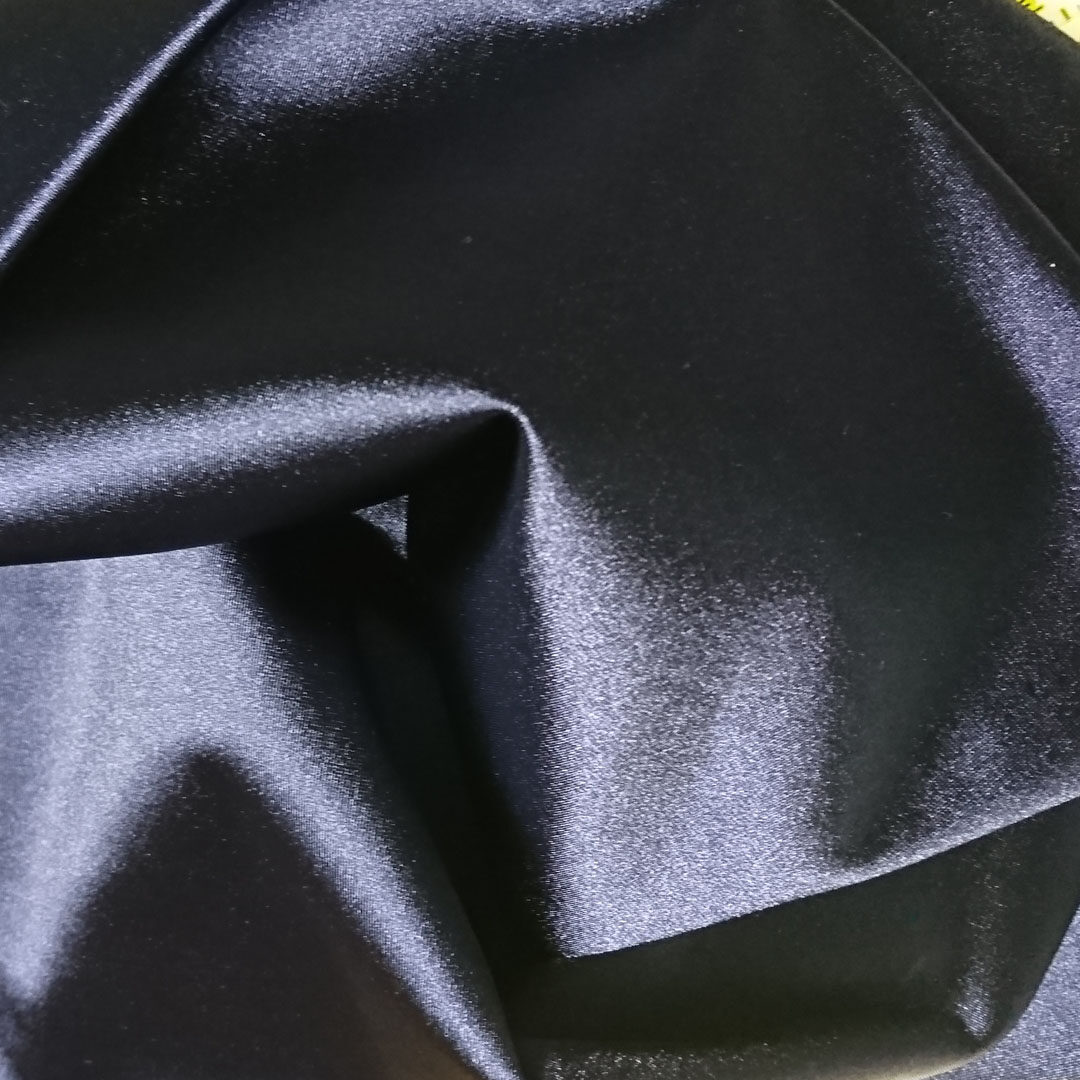 Stretch-Satin Mittelblau
