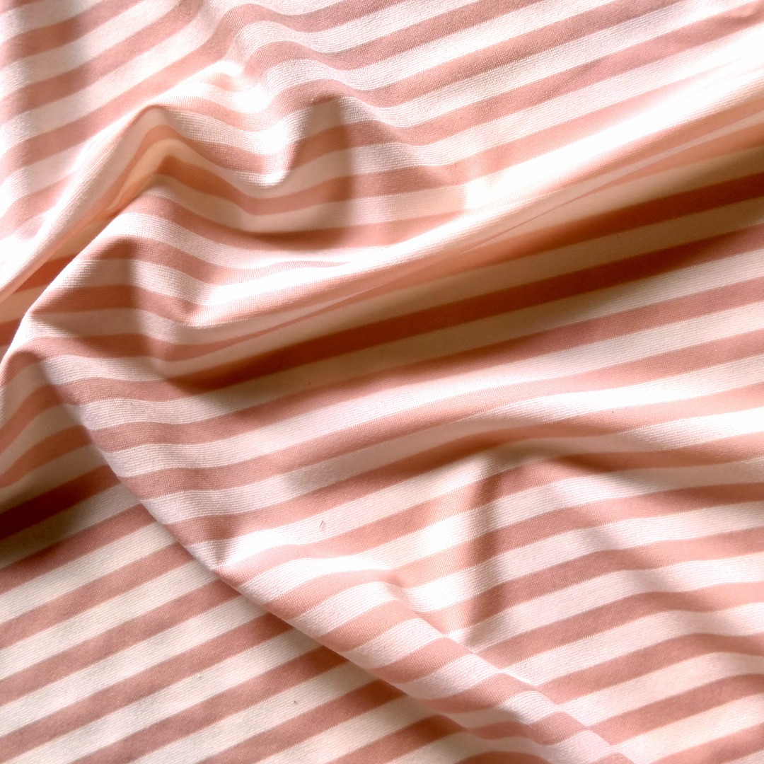 Mikrofaser in Rosa und Weiß, gestreift