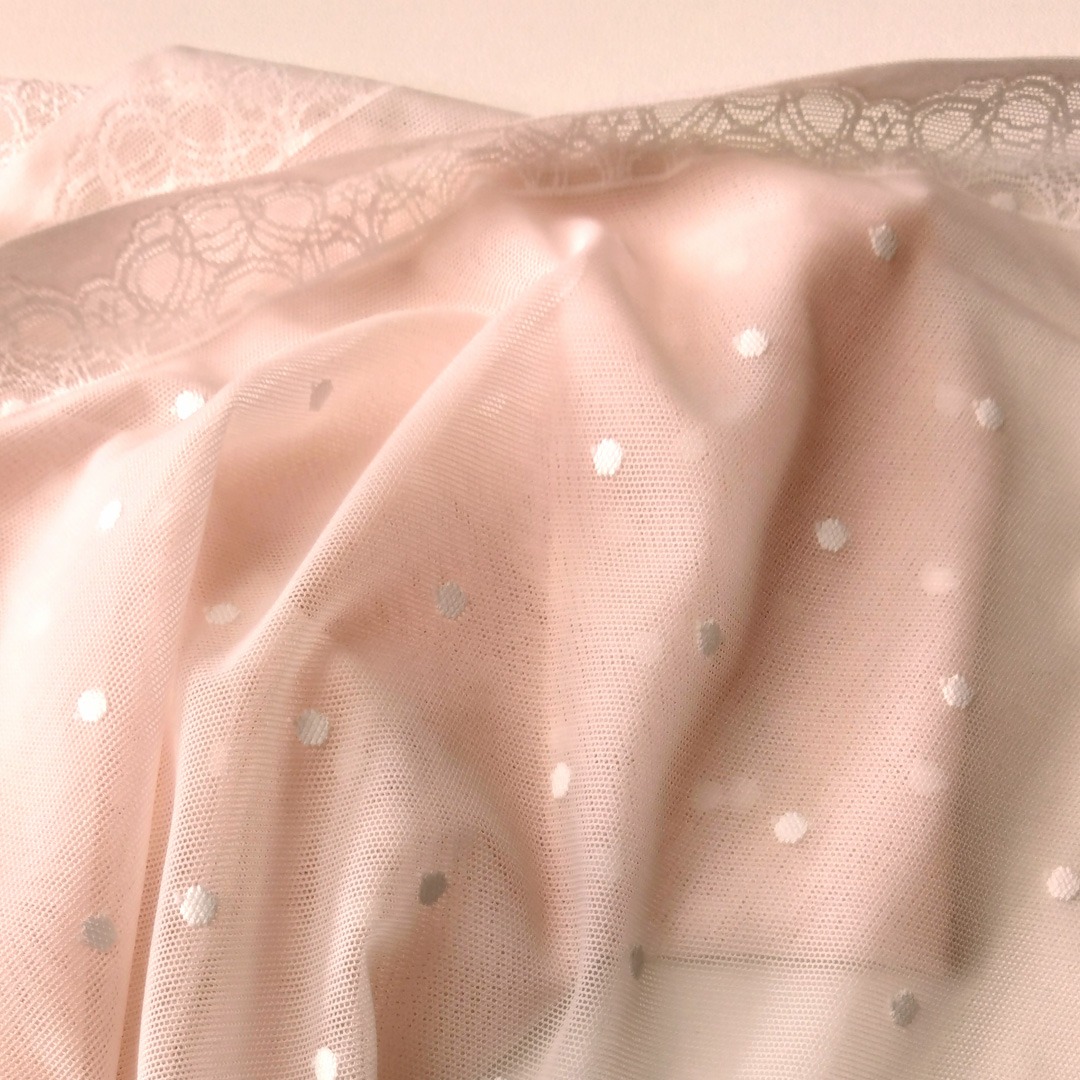 Spitzenborte in Hellrosa 30 cm breit