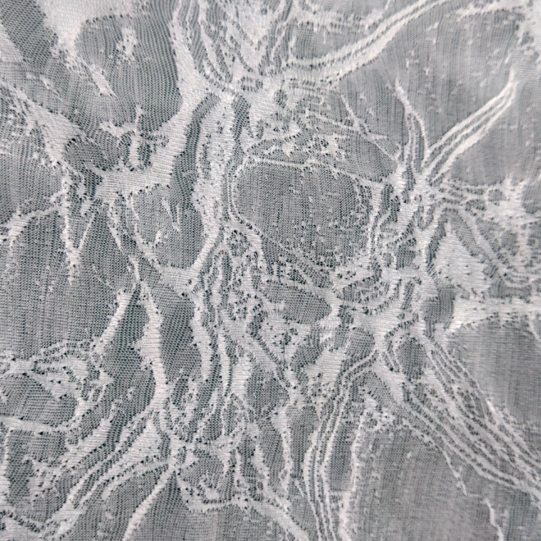 Wäschetüll in Weiss mit Musterstruktur